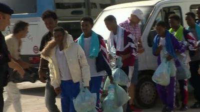 Child migrants on Lampedusa