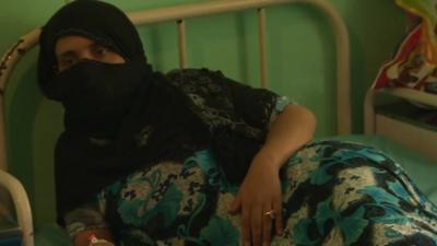 A pregnant woman in Afghanistan