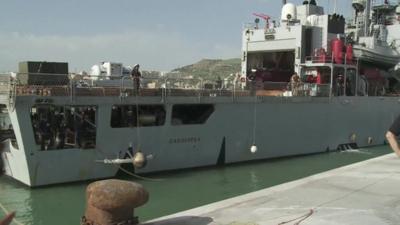 A ship in Sicily