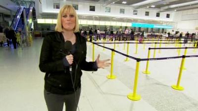 Steph McGovern at Manchester Airport