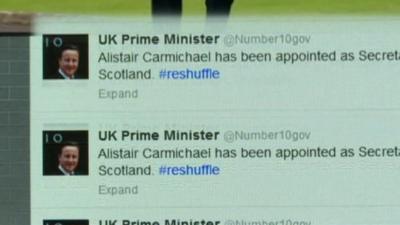 Tweets from the prime minister's account