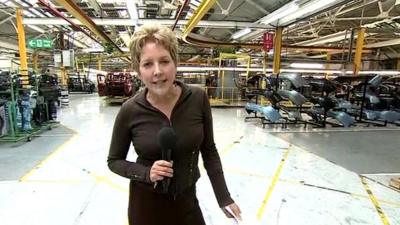 Carrie Gracie in London Taxi Company factory