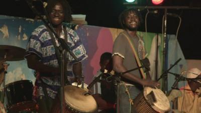 Malian musicians perform for Africa Express