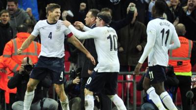 Steven Gerrard, Wayne Rooney, Danny Welbeck