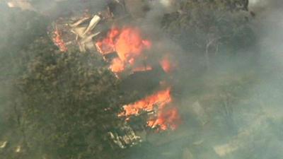 Flames in Blue Mountains