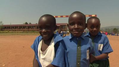 Schoolchildren in Rwanda