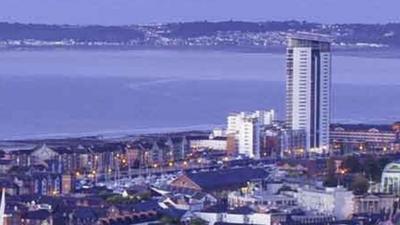 The 29-storey Meridian Tower block on the seafront is thriving