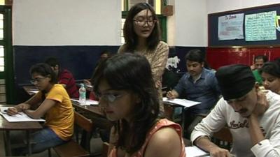 Chinese teacher in Mumbai lesson