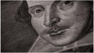 An engraving of William Shakespeare