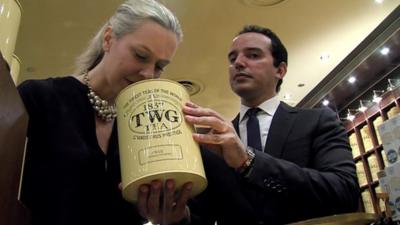 Maranda Barnes (left) and Taha Bouqdib of TWG Tea Company