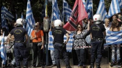 Golden Dawn supporters - file photograph