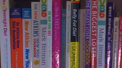 A selection of diet advice books