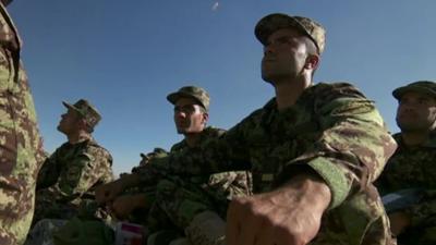 Soldiers at the military academy