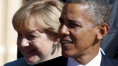 Angela Merkel and Barack Obama - file image