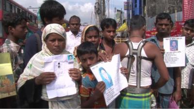 Victims of the Rana Plaza building collapse in Bangladesh commemorate their loved ones