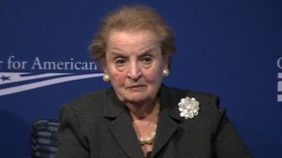 Madeleine Albright appeared at the Center for American Progress on 24 October 2013