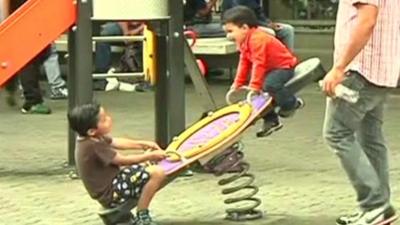 Children playing in playground