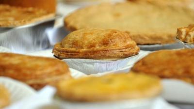 A selection of pies and pasties