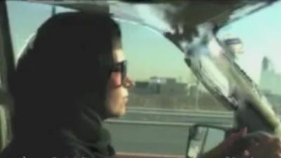 Mai al Swayan driving in Riyadh