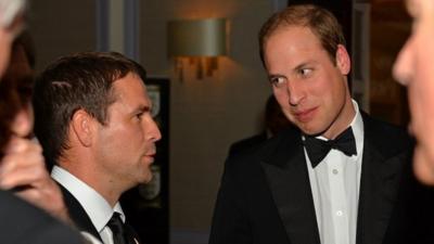 Michael Owen with the Duke of Cambridge