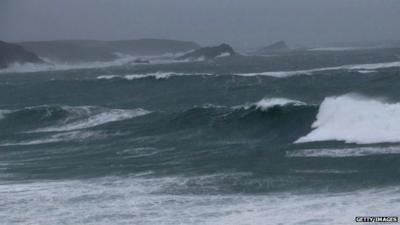 Stormy seas in Cornwall