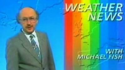 Still image from Michael Fish's infamous 1987 weather report