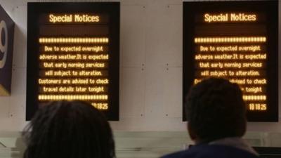 Notice boards at Euston