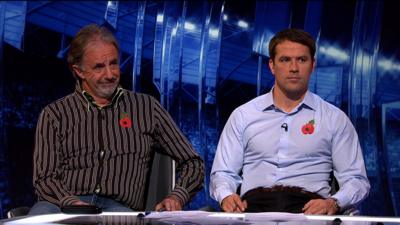 Mark Lawrenson and Michael Owen in the Match of the Day studio