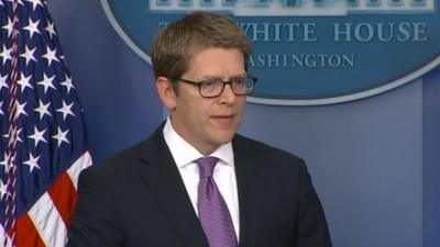 Jay Carney at the White House briefing 28 October 2013