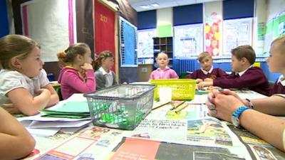 Children in a classroom