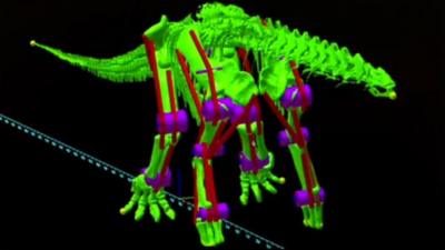 Digital robot of the dinosaur Argentinosauruus