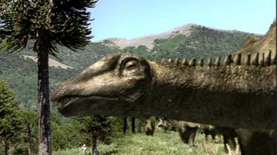 Sauropod dinosaur graphic animation