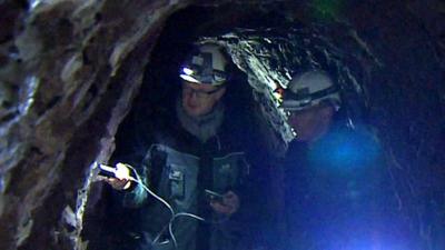 Inside a mine