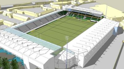 Artist's impression of the new North Stand