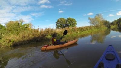 Jenny Allen kayaking