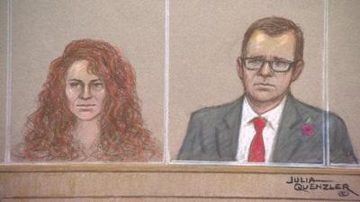 Rebekah Brooks and Andy Coulson in the dock at the phone hacking trial