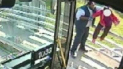 Bus driver helps girl on expressway bridge