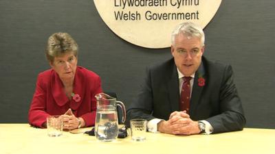 Jane Hutt and Carwyn Jones