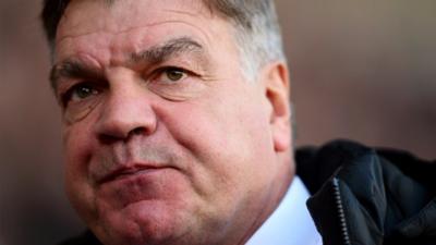 Sam Allardyce watches his West Ham side during their 0-0 draw with Aston Villa