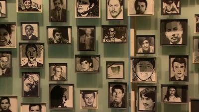 The disappeared are honoured in pictures at the Museum of Memory in Santiago