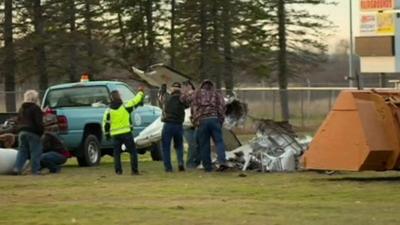 Skydiving plane wreckage