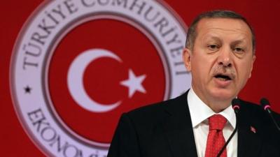 The Turkish Prime Minister, Recep Tayyip Erdogan