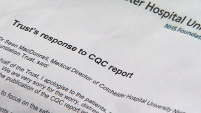 Colchester hospital response to CQC report