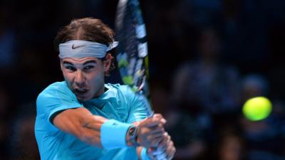 Rafael Nadal in action