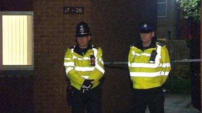 Police officers at scene