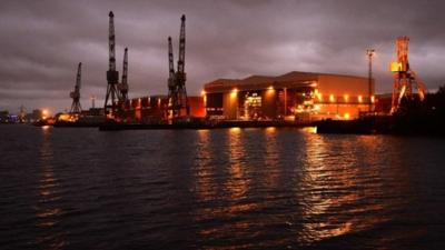 BAE systems yard at Govan