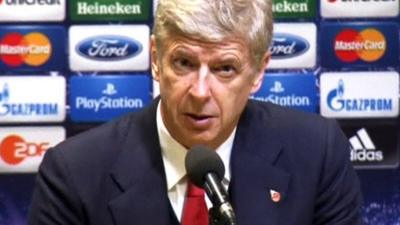 Arsene Wenger speaks after Arsenal's 1-0 Champions League victory over Borussia Dortmund.