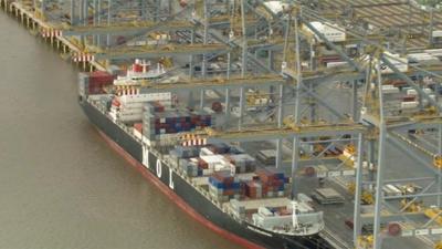 Unloading at the London Gateway port