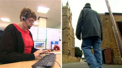 Volunteers re-enact a search for a dementia patient