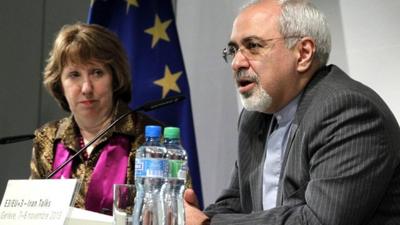 EU foreign policy chief Catherine Ashton and Iranian Foreign Minister Mohammad Javad Zarif